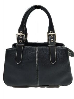 Dooney & Bourke Black Pebbled Leather All Weather Leather Bag Satchel